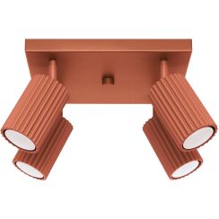 Sollux Lighting Karbon Deckenlampe 4x10 W rot SL.1640