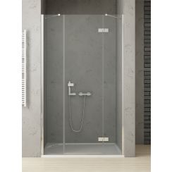 New Trendy Reflexa Duschtüren 130 cm aufklappbar chrom Glanz/durchsichtiges Glas EXK-5078