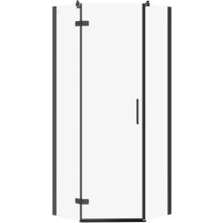 Cersanit City Dusche 80x80 cm schwarz Matte/durchsichtiges Glas S584-078