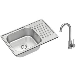 Quadron Eddie 111 waschbecken mit wasserhahn stahl/stahl HD111LEN6642_3623500_BS