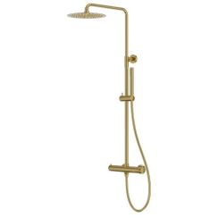 LaVita Orion Duschset Wandmontage mit Kopfbrause gold 5900378341628