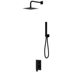 LaVita Aquila Duschset Unterputz mit Kopfbrause schwarz 5900378342977