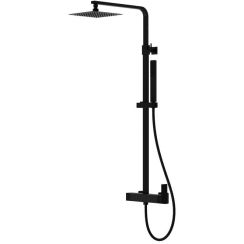LaVita Aquila Duschset Wandmontage mit Regenbrause schwarz 5900378342946