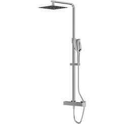 LaVita Cetus Duschset Wandmontage mit Thermostat mit Regenbrause chrom 5900378346203