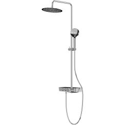 LaVita Cetus Duschset Wandmontage mit Thermostat mit Regenbrause chrom 5900378346296