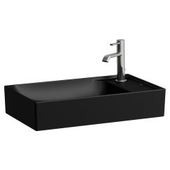 Laufen Meda Waschbecken 60x35 cm rechteckig Aufsatzwaschbecken schwarz matte H8121137161121