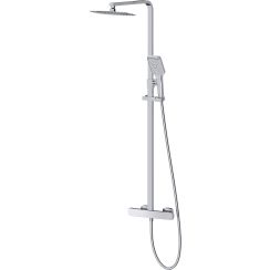 Cersanit Larga Duschset Wandmontage mit Thermostat mit Regenbrause chrom S952-049