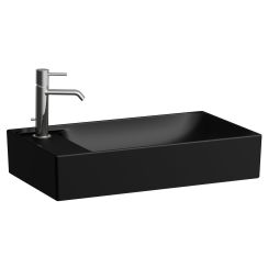 Laufen Meda Waschbecken 60x35 cm rechteckig Aufsatzwaschbecken schwarz matte H8121137161131