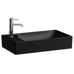 Laufen Meda Waschbecken 60x35 cm rechteckig Aufsatzwaschbecken schwarz matte H8121137161051