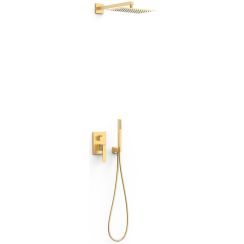 Tres Slim Exclusive Duschset Unterputz mit Regenbrause gold 20228004OM