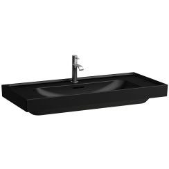 Laufen Meda Waschbecken 100x46 cm rechteckig Klassisch-Möbel schwarz matte H8101197161091