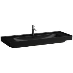 Laufen Meda Waschbecken 120x46 cm rechteckig Klassisch-Möbel schwarz matte H8141117161071