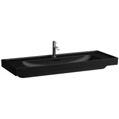 Laufen Meda Waschbecken 120x46 cm rechteckig Klassisch-Möbel schwarz matte H8141117161041