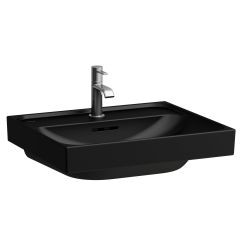 Laufen Meda Waschbecken 55x46 cm rechteckig Klassisch-Möbel schwarz matte H8101127161091