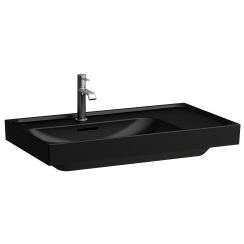 Laufen Meda Waschbecken 80x46 cm rechteckig Klassisch-Möbel schwarz matte H8171167161041