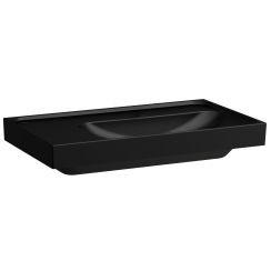 Laufen Meda Waschbecken 80x46 cm rechteckig Klassisch-Möbel schwarz matte H8171157161091