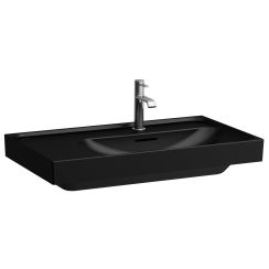 Laufen Meda Waschbecken 80x46 cm rechteckig Klassisch-Möbel schwarz matte H8171157161041