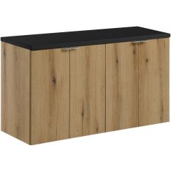 Set Kabinett Comad Nova Oak NOVA OAK A 82-50-2D, Arbeitsplatte Comad Nova Black NOVA BLACK B 89-100