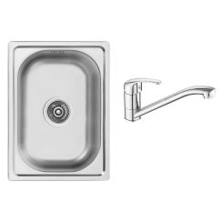 Satz stahlspüle Kuchinox Mini SKM010T, küchenarmatur Kuchinox Pedro BQE060D