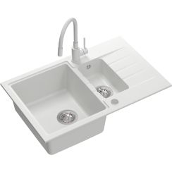 Quadron Peter waschbecken mit wasserhahn weiß/weiß HCQP57850BIK_3323503WHM