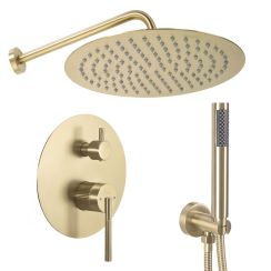 Rea Argon Badezimmer-Set Unterputz mit Regenbrause gold REA-P7810