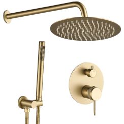 Rea Lungo Grip Duschset Unterputz mit Kopfbrause gold REA-P8950