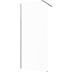Invena Begehbare Duschwand 120 cm chrom seidenmatt/durchsichtiges Glas AK-32-122