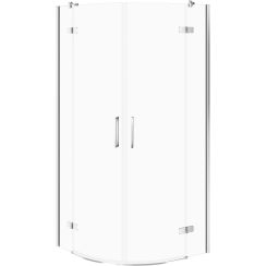 Cersanit City Dusche 90x90 cm halbrund chrom Glanz/durchsichtiges Glas S584-069
