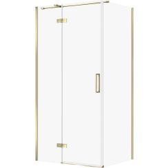 Cersanit City Dusche 100x80 cm rechteckig gold Glanz/durchsichtiges Glas S584-099