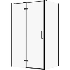Cersanit City Dusche 120x90 cm rechteckig schwarz Matte/durchsichtiges Glas S584-091