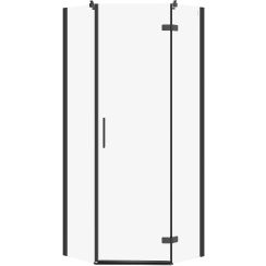 Cersanit City Dusche 80x80 cm schwarz Matte/durchsichtiges Glas S584-077