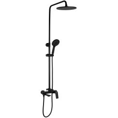 Rea Avalon Badewannen- und Duschset Wandmontage mit Regenbrause schwarz REA-P8811
