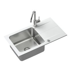 Quadron Edward waschbecken aus granit und stahl 78x44 cm weiß FUS_E7844BI_3623500BS