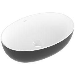 Villeroy & Boch Artis umywalka 48x32,5 cm owalna nablatowa Coal Black 438848BCT8