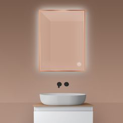 Oltens Nordlis Spiegel 60x80 cm rechteckig mit Beleuchtung mit Spiegelheizung 64115610