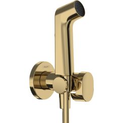 Hansgrohe Bidette Bidetarmatur mit Duschset Unterputz gold 29232990