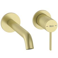 Roca Ona bateria umywalkowa podtynkowa Brushed Gold A5A359EVA0