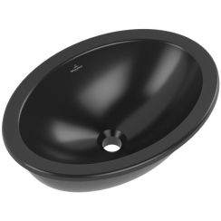 Villeroy & Boch Loop & Friends waschbecken 48.5x32.5 cm oval unterblattig schwarz 4A5400R7