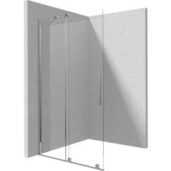Deante Prizma Begehbare Duschwand 140 cm chrom Glanz/durchsichtiges Glas KTJ_034R