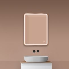 Oltens Nordlis Spiegel 60x80 cm rechteckig mit Beleuchtung mit Spiegelheizung 64116610