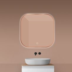 Oltens Nordlis Spiegel 80x80 cm quadratisch mit Beleuchtung mit Spiegelheizung 64125610