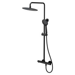 Cersanit Zen Duschset Wandmontage mit Thermostat mit Regenbrause schwarz S951-783