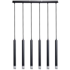 Rabalux Ramira Pendelleuchte 6x5 W schwarz-transparent 72362