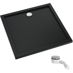 Schedpol Caspar New Black Matt Piatto doccia quadrato con sifone 80x80 cm schwarz 3.2830/C/MG