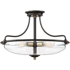 Elstead Lighting Griffin Deckenlampe 3x60 W messing-braun QZ-GRIFFIN-SFM-C-PNAB