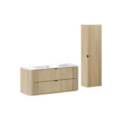 Set Kabinett Comad Ovalia Cremona OVALIA CREMONA 82-120-46-2S, Waschbecken Comad Pure PURE WHITE GLOSS UM 120-46, OVALIA CREMONA 80-40-1D