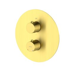 Oltens Katla Badewannen- und Duscharmatur Unterputz mit Thermostat goldgebürstet 34600810