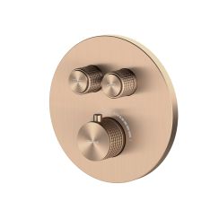 Oltens Onega Badewannen- und Duscharmatur Unterputz mit Thermostat kupfer gebürstet 34601610