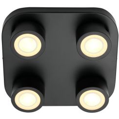 Nordlux Clyde Deckenlampe 4x3.5 W schwarz 2412256003