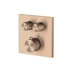 Oltens Onega Badewannen- und Duscharmatur Unterputz mit Thermostat kupfer gebürstet 34602610